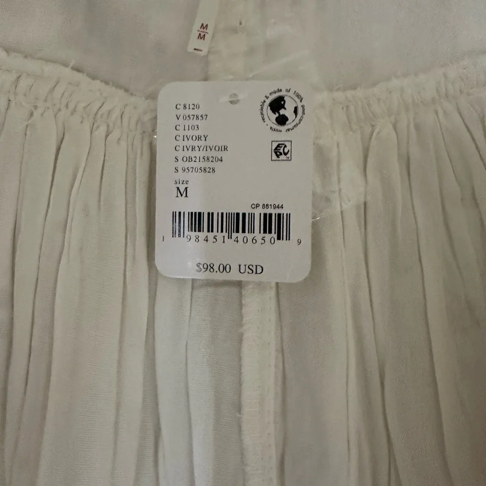 Free People Cream Mini Skirt